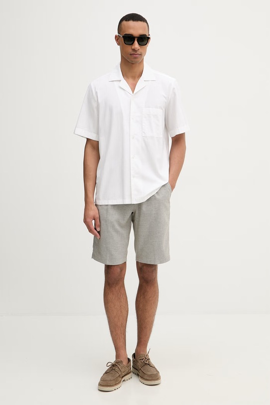 BOSS Orange camicia da uomo in cotone 50559321 beige SS26