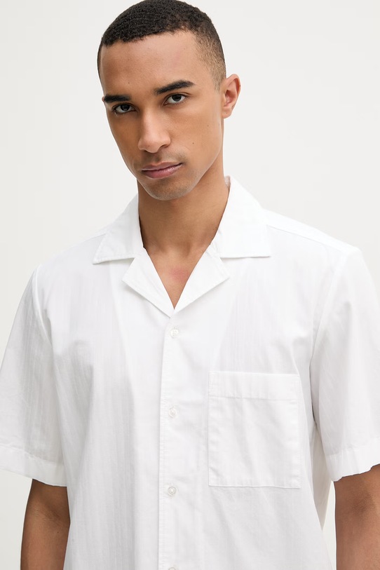 BOSS Orange camicia da uomo in cotone beige 50559321