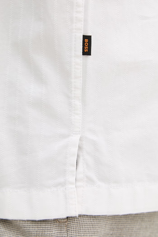 BOSS Orange košile pánská bavlněná 50559321 béžová