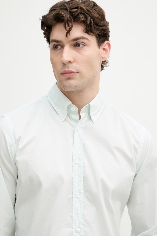 BOSS Orange koszula męska bawełniana turkusowy 50559627