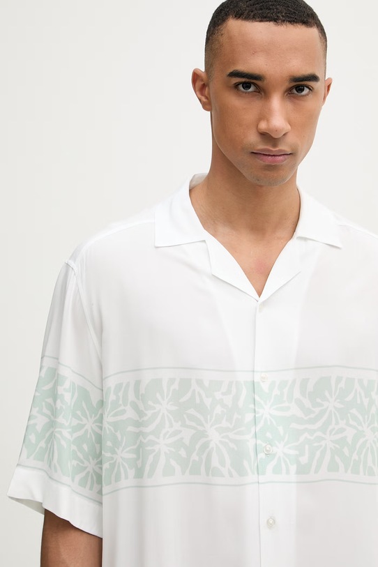 BOSS Orange koszula męska z wiskozy beżowy 50559633