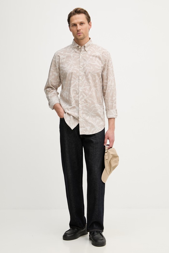 BOSS Orange koszula męska bawełniana 50561608 beżowy SS26