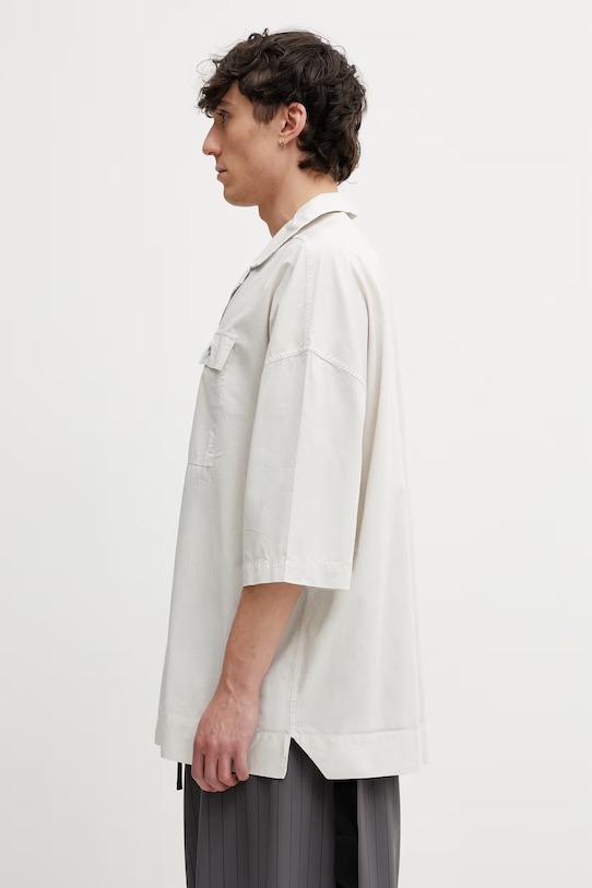 Rick Owens DRKSHDW Magnum Tommy koszula safari bawełniana męska DU01F4290.CR beżowy SS26