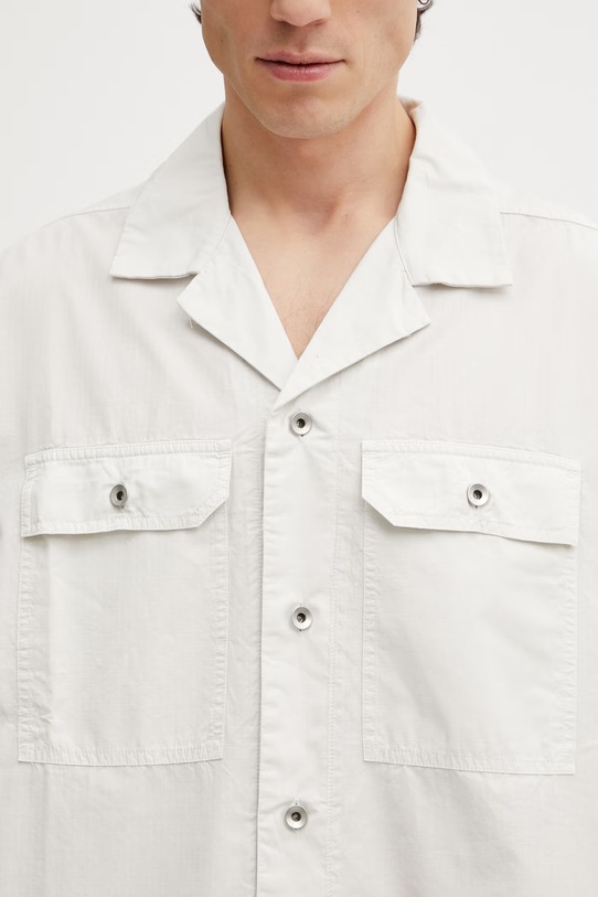 Rick Owens DRKSHDW Magnum Tommy koszula safari bawełniana męska beżowy DU01F4290.CR