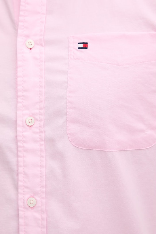 Tommy Hilfiger košeľa pánska bavlnená s elastanom MW0MW42285 ružová