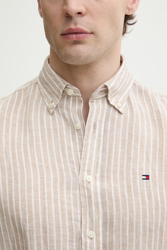 Tommy Hilfiger cămașă pentru bărbați, din in MW0MW42400 bej
