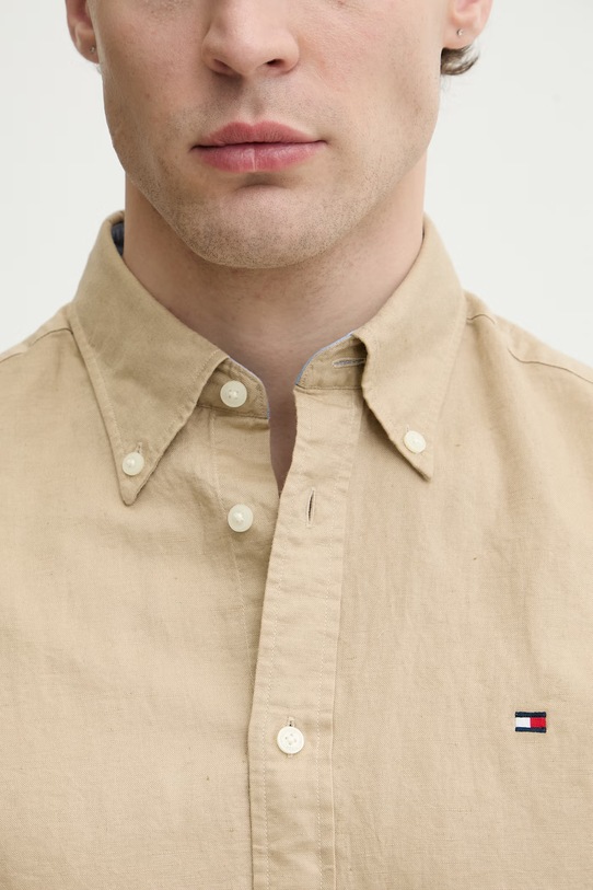 Tommy Hilfiger cămașă pentru bărbați, cu in MW0MW42450 bej