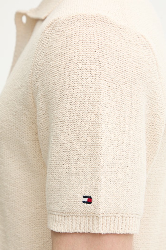 Tommy Hilfiger kardigán pánsky s bavlnou MW0MW42796 béžová