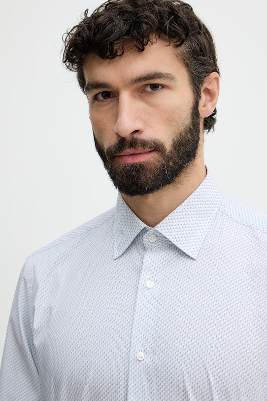 BOSS koszula męska bawełniana z elastanem JOE niebieski 50560577