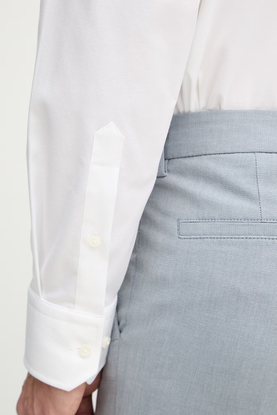 BOSS Πουκάμισο Ανδρικό βαμβακερό με ελαστάν JOE 50560583 λευκό