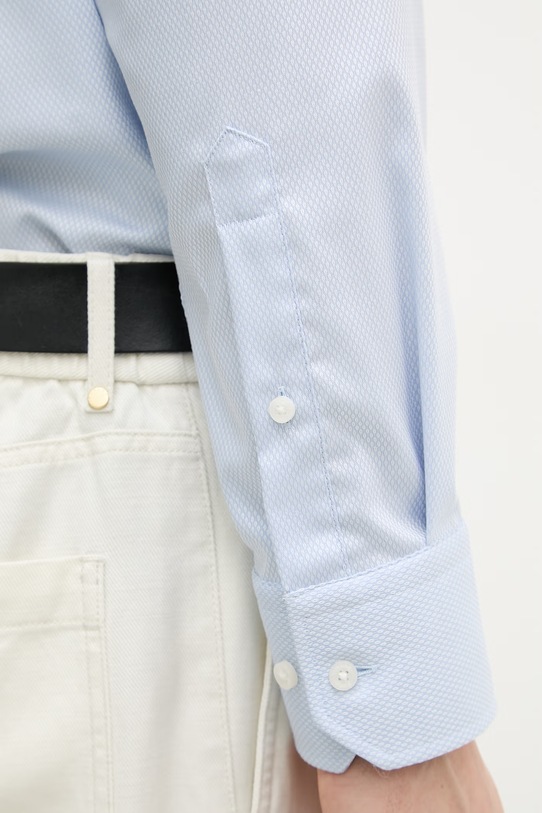 BOSS koszula męska bawełniana z elastanem JOE 50560583 niebieski