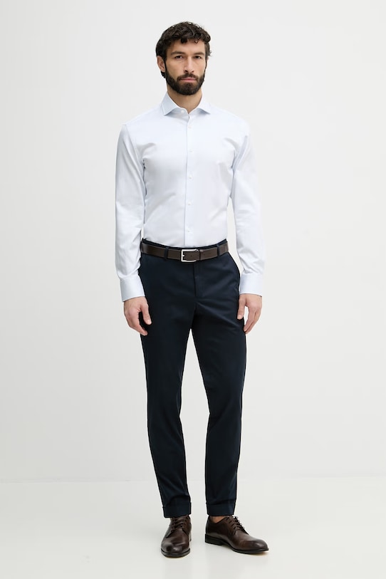 BOSS koszula męska bawełniana HANK 50560651 niebieski SS26