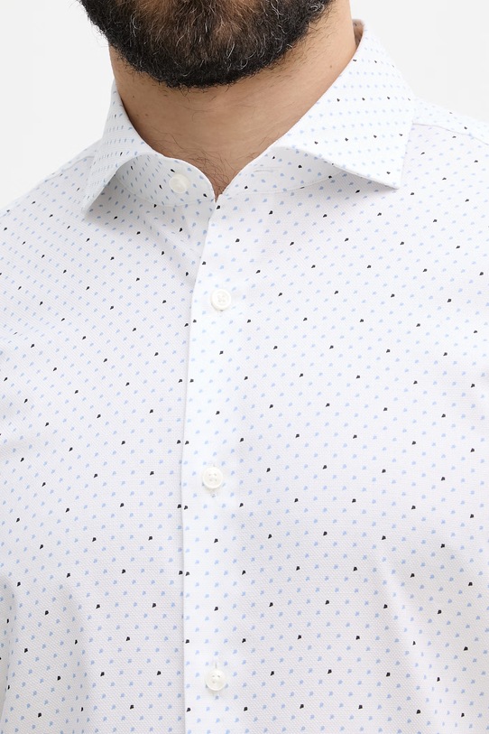 BOSS koszula bawełniana z elastanem HANK 50560687 biały