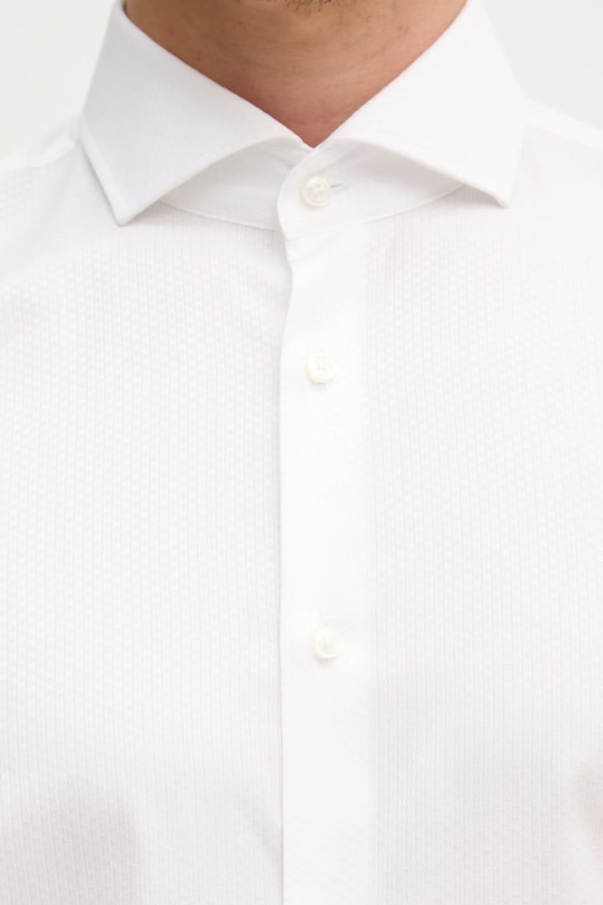 BOSS рубашка мужская хлопковая HANK 50560731 белый