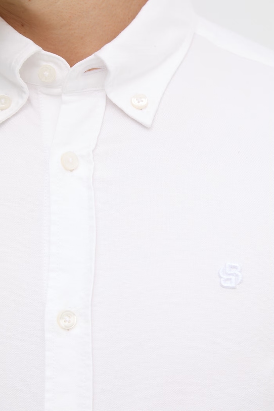 BOSS koszula oxford męska bawełniana ROAN 50555920 biały