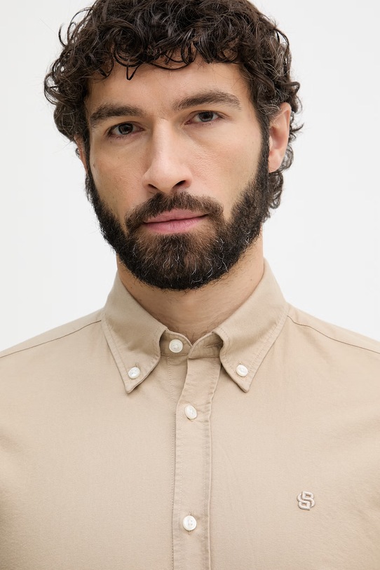 BOSS cămașă oxford pentru bărbați, din bumbac ROAN bej 50555920
