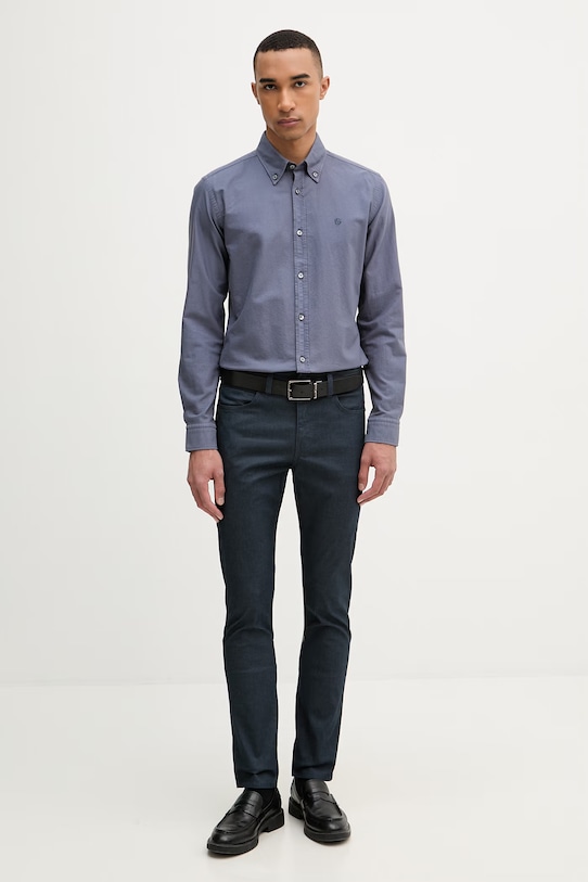 BOSS košeľa oxford pánska bavlnená ROAN 50555920 modrá SS26