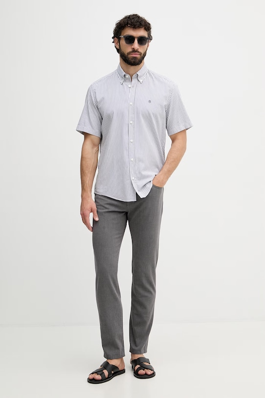 BOSS koszula męska bawełniana LIAM 50560399 granatowy SS26