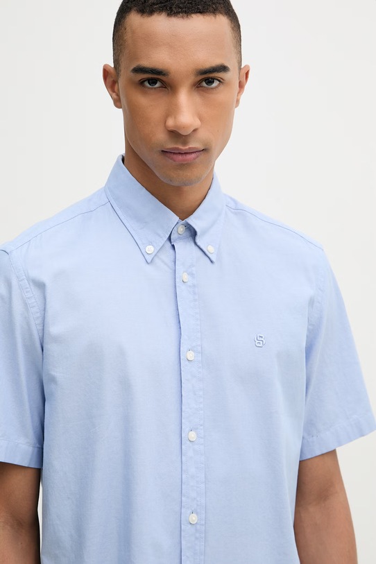 BOSS košeľa pánska bavlnená LIAM modrá 50560404