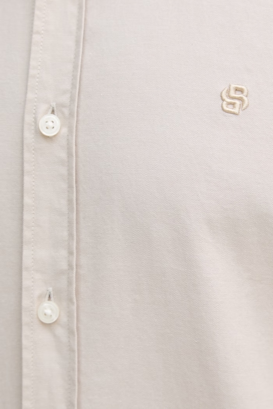 BOSS рубашка для мужчин из хлопка LIAM 50560404 бежевый