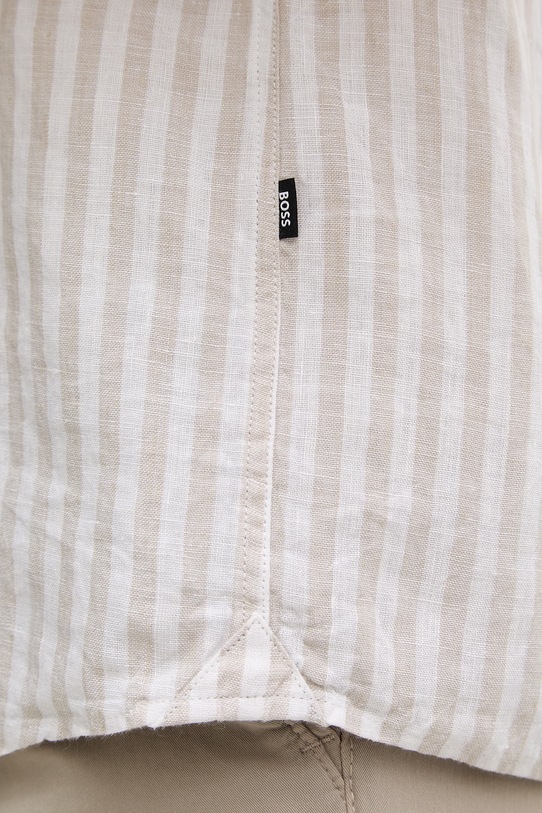 BOSS srajca moška lanena LIAM 50560595 bež
