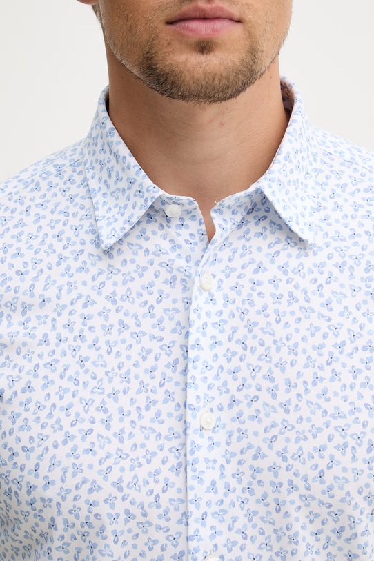 BOSS koszula męska z bawełną ROAN 50560692 niebieski