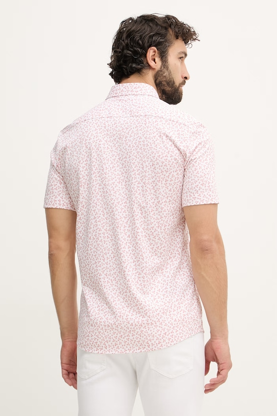 Oblečenie BOSS košeľa pánska s bavlnou ROAN 50560692 ružová
