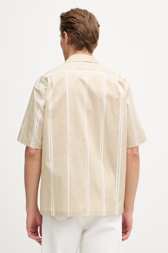 Одежда BOSS рубашка мужская из хлопка с эластаном LARS 50561415 бежевый