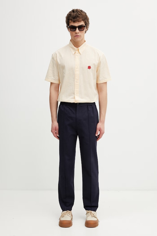 Kenzo Shirt SC cămașă bărbătească din bumbac FG55CH1099KB galben