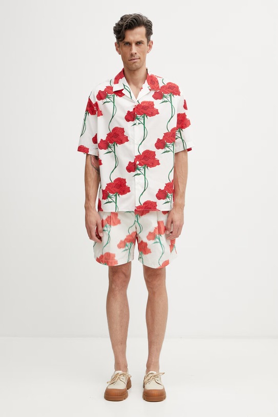 Kenzo Shirt SC koszula bawełniana męska FG55CH1359O2 biały