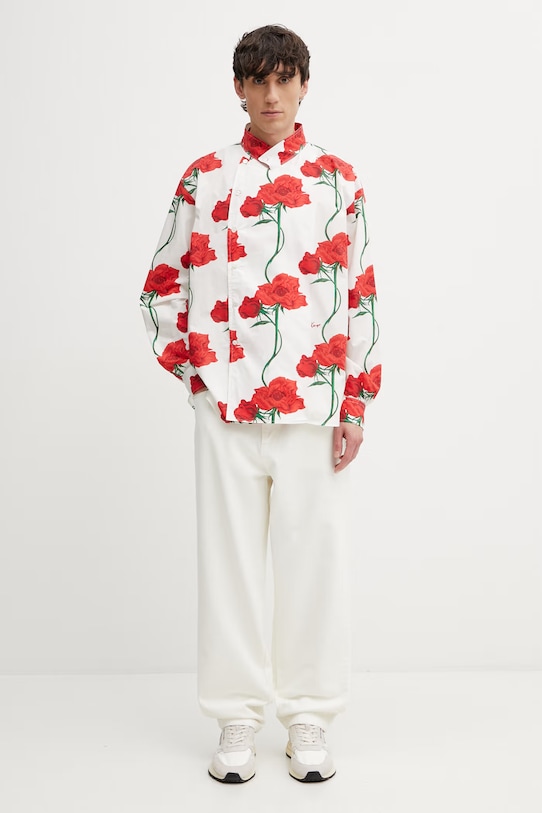 Kenzo Shirt LS koszula bawełniana damska FG55CH4249O2 beżowy