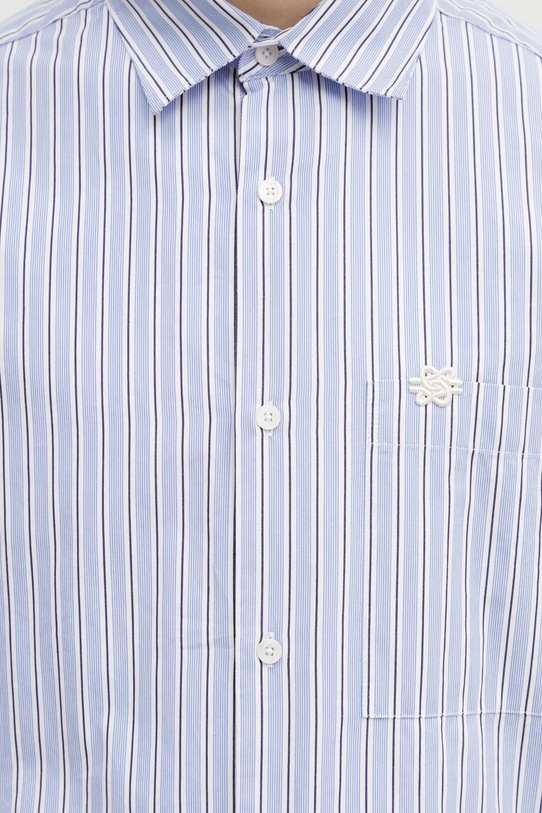 Filling Pieces Pinstripe koszula bawełniana męska niebieski 412621501293.294