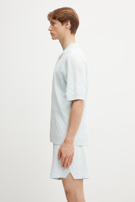 Filling Pieces Resort Shirt koszula z wiskozą męska 412671500325.294 niebieski SS26