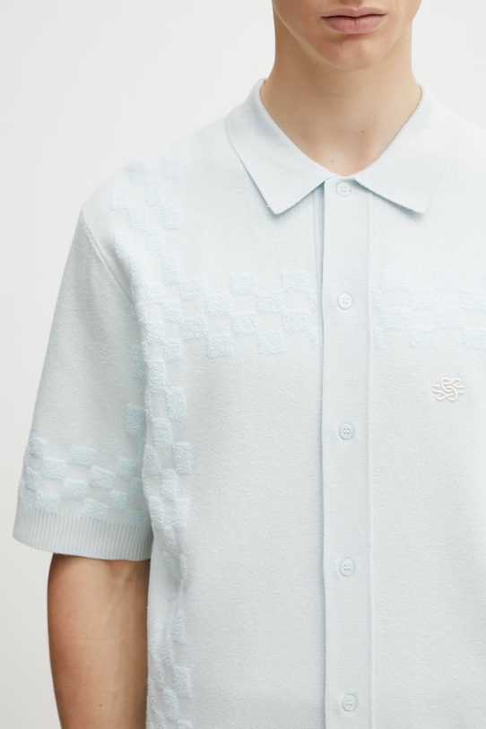 Filling Pieces Resort Shirt koszula z wiskozą męska niebieski 412671500325.294