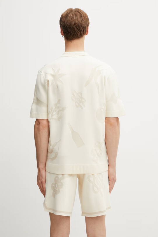 Odzież Filling Pieces Breaking Bread koszula z wiskozy męska 412671500303.214 beżowy