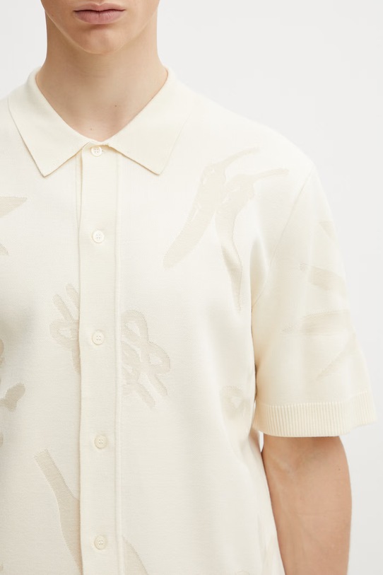 Filling Pieces Breaking Bread koszula z wiskozy męska beżowy 412671500303.214