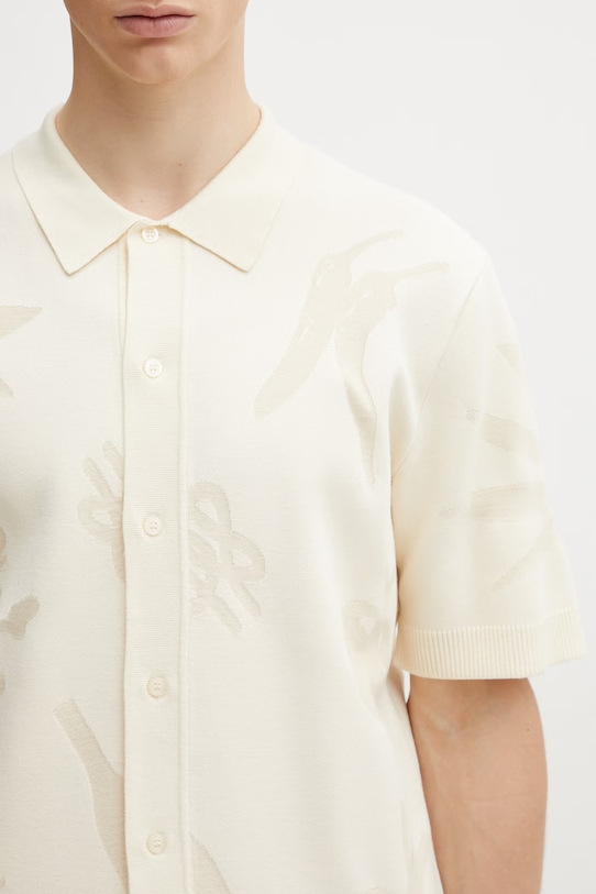 Filling Pieces Breaking Bread koszula z wiskozy męska beżowy 412671500303.214