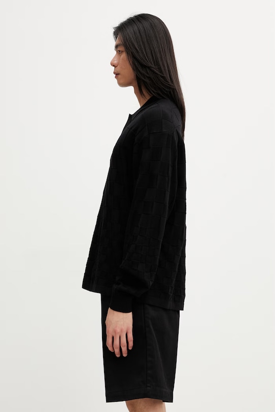 Filling Pieces Rugby sweter z wiskozą męski 412675500243.130 czarny SS26