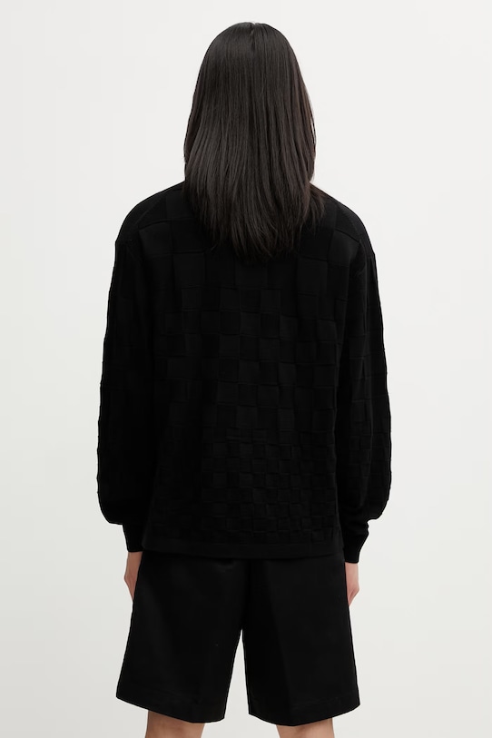 Odzież Filling Pieces Rugby sweter z wiskozą męski 412675500243.130 czarny