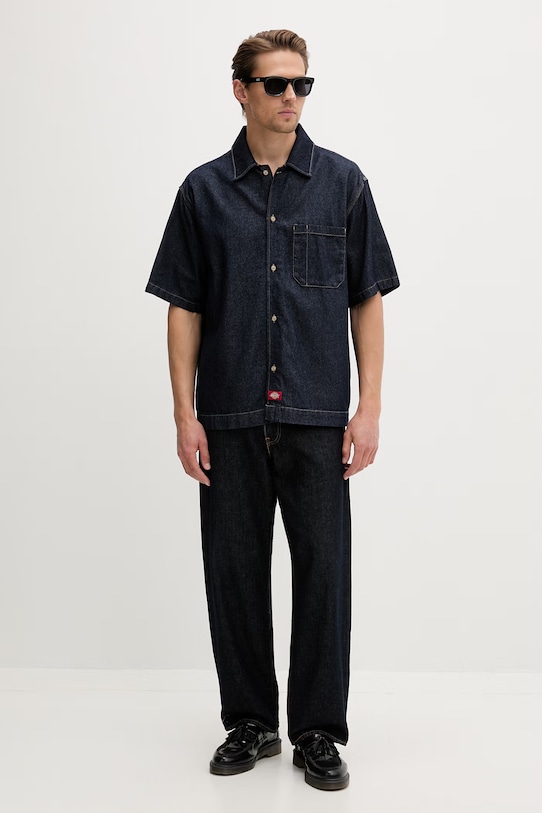 Dickies srajca moška iz denima DK0A88PHRIN1 mornarsko modra SS26