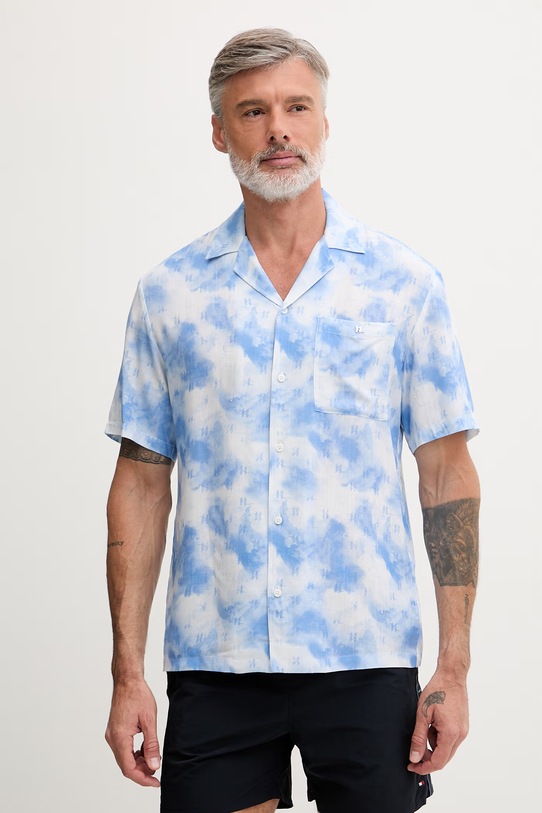 Karl Lagerfeld cămașă pentru bărbați, cu vâscoză albastru B2M46047