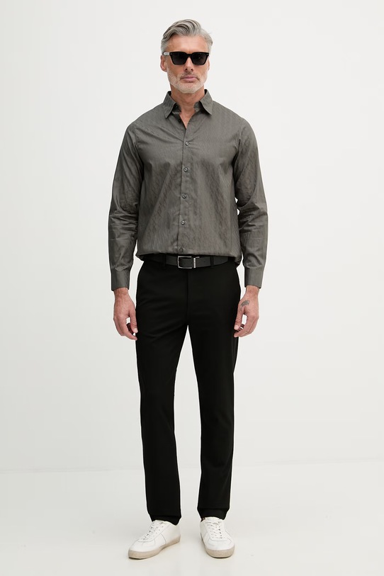 Armani Exchange koszula męska bawełniana XM001587.AF16631 zielony SS26