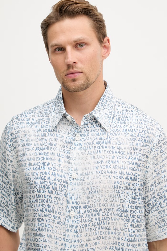 Armani Exchange koszula męska z wiskozy biały XM002106.AF13235