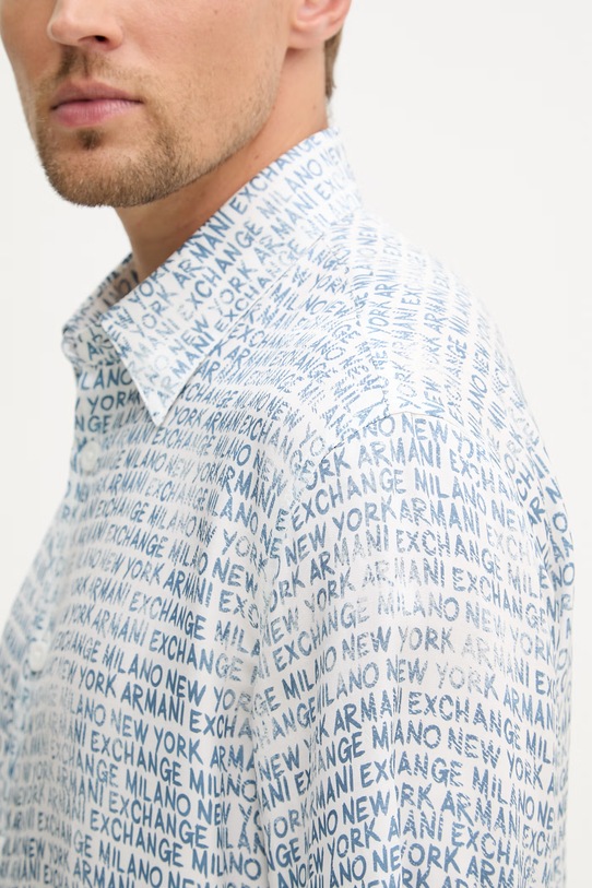 Armani Exchange koszula męska z wiskozy XM002106.AF13235 biały