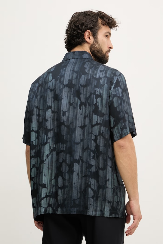 Odzież Armani Exchange koszula męska z wiskozy XM002106.AF13235 granatowy