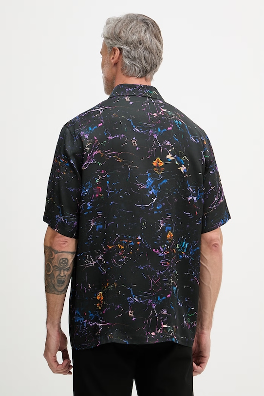 Abbigliamento Armani Exchange camicia da uomo in viscosa XM002106.AF13235 nero