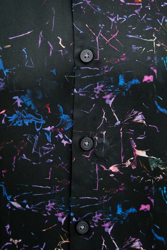 Armani Exchange camicia da uomo in viscosa XM002106.AF13235 nero