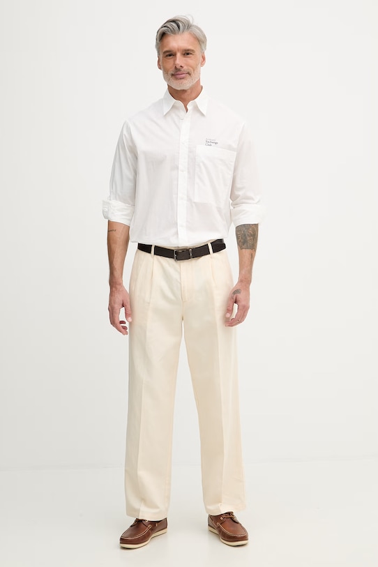 Armani Exchange košeľa pánska bavlnená XM002265.AF24533 biela SS26