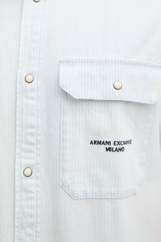 Armani Exchange košeľa pánska bavlnená XM002266.AF22638 modrá