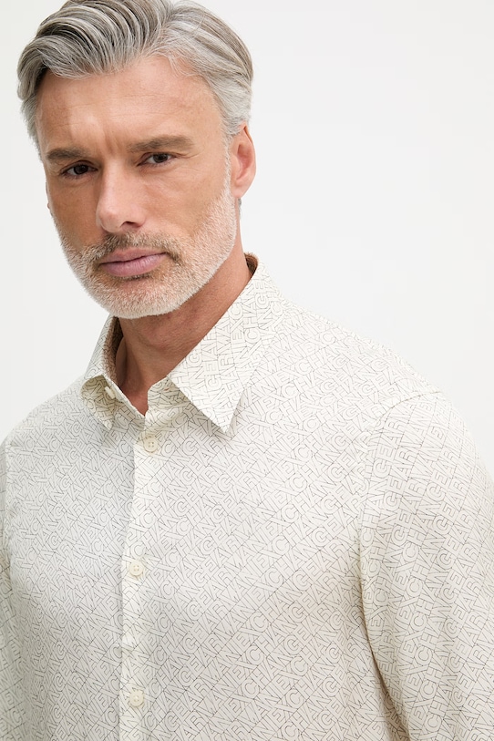 Armani Exchange košeľa pánska z viskózy béžová XM002280.AF13235